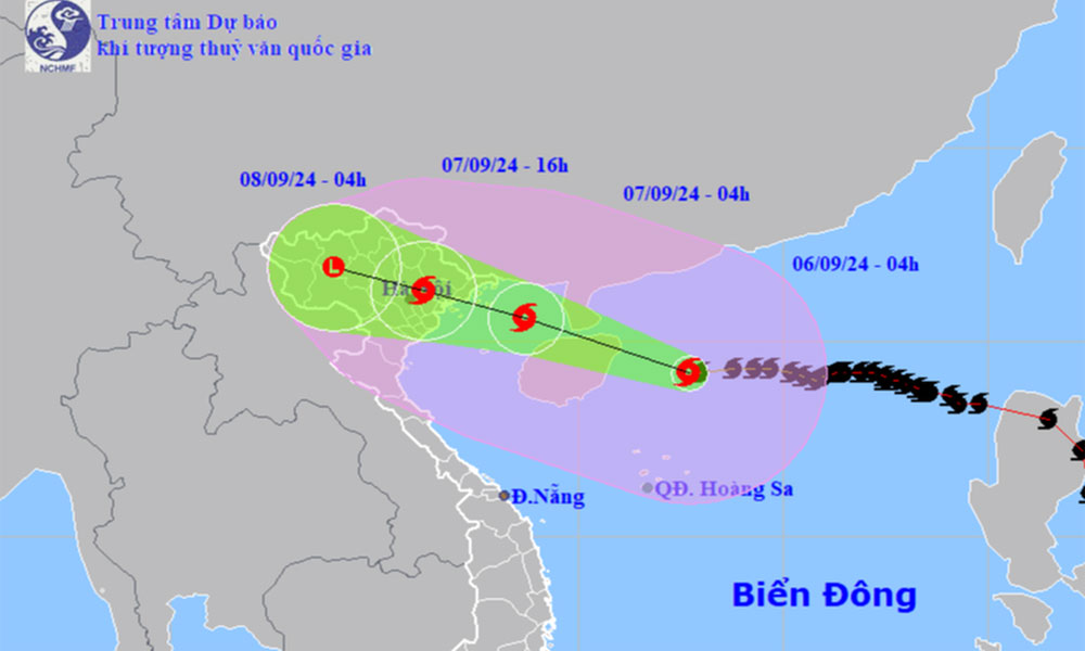 Hướng đi của bão.